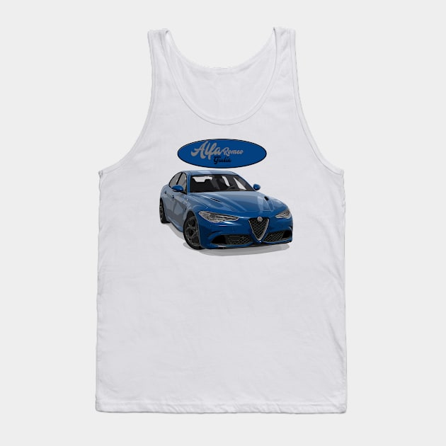 ALFA ROMEO Giulia Blue Tank Top by PjesusArt